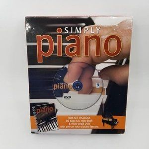 Hinkler Simply Piano DVD Box Set w/ 80-Page Piano Lessons Spiral Book OPEN BOX